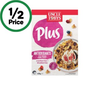 Uncle-Tobys-Plus-Cereal-410-435g-or-Big-Bowl-Oats-368g-Pk-8 on sale