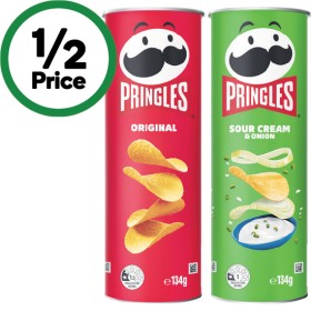 Pringles-Potato-Chips-118-134g on sale
