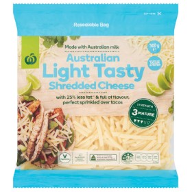 Woolworths-Light-Tasty-Shredded-Cheese-500g-From-the-Fridge on sale