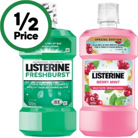 Listerine-Antibacterial-Mouthwash-500ml on sale