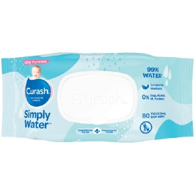 Curash+Simply+Water+Baby+Wipes+Pk+80