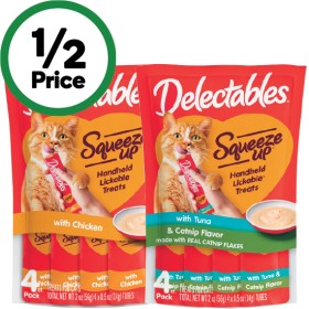 Delectables-Squeeze-Up-Cat-Treats-Pk-4-x-14g on sale