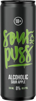 Sour+Puss+Alcoholic+Sour+Apple+Cans+330mL