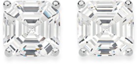 Sterling-Silver-Cubic-Zirconia-Octagonal-Step-Stud-Earrings on sale