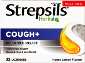 Strepsils+Herbal+Cough%2B+Honey+Lemon+32+Lozenges