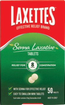 Laxettes+Senna+Laxative+50+Tablets
