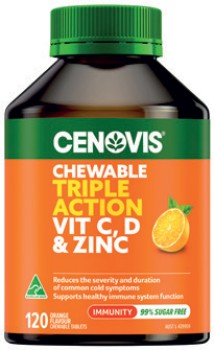 Cenovis-Chewable-Triple-Action-Vit-C-D-Zinc-120-Tablets on sale