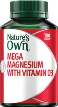 Nature%26rsquo%3Bs+Own+Mega+Magnesium+with+Vitamin+D3+100+Tablets