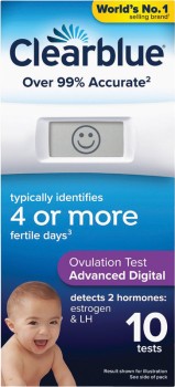 Clearblue+Advanced+Digital+Ovulation+Test+%28Dual+Hormone%29+10+Pack