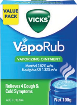 Vicks-VapoRub-Vapourising-Ointment-Value-Pack-100g on sale
