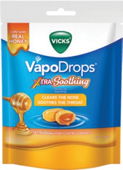 Vicks-VapoDrops-Xtra-Soothing-Honey-Centre-16-Lozenges on sale