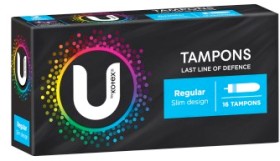 U-by-Kotex-Regular-Slim-Design-Tampons-16-Pack on sale