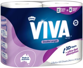 Viva+Double+Length+Paper+Towel+2+Pack+Selected+Varieties