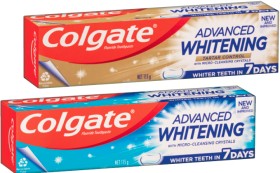 Colgate-Advanced-Whitening-Toothpaste-115g-Selected-Varieties on sale