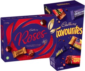 Cadbury+Chocolate+Roses+225g+or+Favourites+264%E2%80%91265g+Selected+Varieties