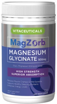 Vitaceuticals+MagZorb+Magnesium+Glycinate+Capsules+100+Pack