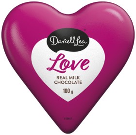 Darrell-Lea-Chocolate-Love-Heart-100g on sale