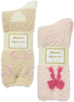 Women%26%23039%3Bs+Fluffy+Home+Sock+2+Pack
