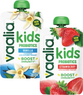 Vaalia-Kids-Probiotics-Yoghurt-Pouch-140g on sale