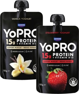 YoPro+High+Protein+Yoghurt+Pouch+No+Added+Sugar+150g