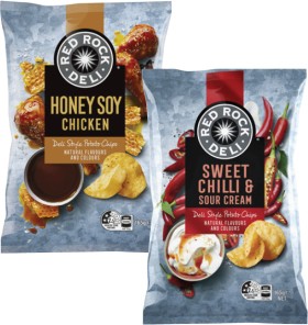 Red-Rock-Deli-Potato-Chips-150g-165g on sale