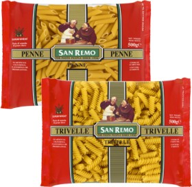 San-Remo-Pasta-375g-500g on sale