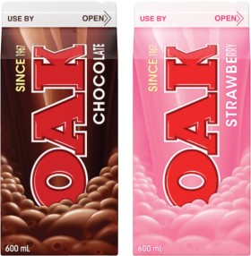 Oak-Flavoured-Milk-600mL on sale