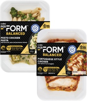 Coles-Perform-Frozen-Meal-330g on sale