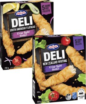 Birds-Eye-Deli-Crispy-Light-Batter-Fish-250g on sale