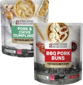 Hong+Kong+Dim+Sim+Kitchen+Pork+%26amp%3B+Chive+Dumplings+or+BBQ+Pork+Buns+300g