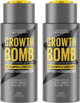 NEW+Growth+Bomb+High+Strength+2+in+1+Shampoo+%26amp%3B+Conditioner+300mL