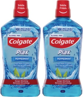 NEW-Colgate-Plax-Peppermint-Mouthwash-1-Litre on sale