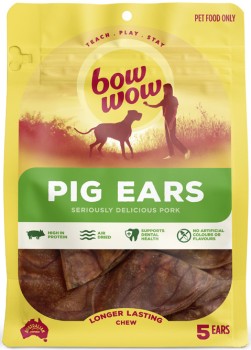 Bow-Wow-Dog-Treats-Pig-Ears-5-Pack on sale