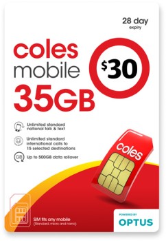 Coles-Mobile-30-Prepaid-SIM on sale
