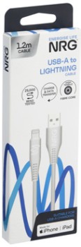 NRG-White-Lightning-Cable-12-Metres on sale