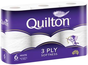 Quilton-3-Ply-White-Toilet-Paper-6-Pack on sale
