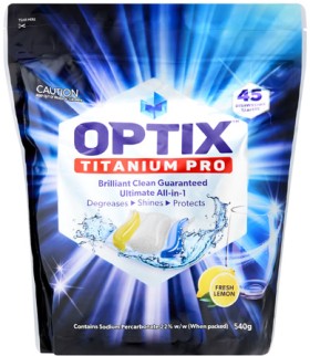 Optix-Titanium-Pro-Dishwashing-Tablets-45-Pack on sale