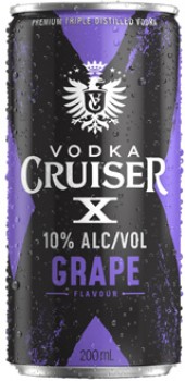 NEW+Vodka+Cruiser+X+Grape+10%25+Cans+4x200mL