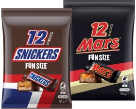 Mars%2C+Snickers+or+Maltesers+Fun+Size+Pack+132%E2%80%91192g+Selected+Varieties