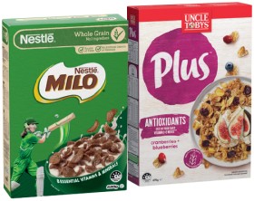 Nestl-Milo-Cereal-535620g-or-Uncle-Tobys-Plus-Cereal-620705g-Selected-Varieties on sale