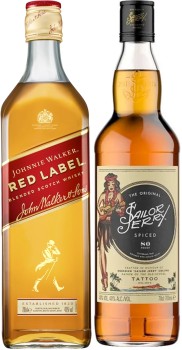 Johnnie+Walker+Red+Label+Whisky+or+Sailor+Jerry+Spiced+Rum+700mL