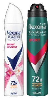 Rexona-Advanced-Protection-Antiperspirant-Spray-220mL-Selected-Varieties on sale