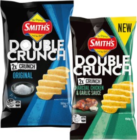 Smith%26rsquo%3Bs+Double+Crunch+Chips+150g+or+Thinly+Cut+Chips+175g+Selected+Varieties