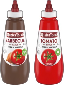 MasterFoods+Tomato+or+Barbecue+Squeezy+Sauce+475%E2%80%91500mL+Selected+Varieties