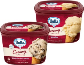 Bulla+Creamy+Classics+Ice+Cream+2+Litre+Selected+Varieties