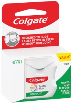 Colgate+Total+Mint+Waxed+Dental+Floss+100m