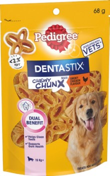 Pedigree-Dentastix-Chewy-Chunx-Dog-Treats-68g-Selected-Varieties on sale