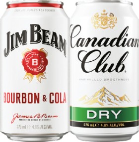 Jim-Beam-White-48-Premix-Range-Cans-375mL-or-Canadian-Club-48-Premix-Range-Cans-375mL-6-Pack on sale