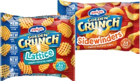 Birds-Eye-Golden-Crunch-Lattice-or-Sidewinders-Potato-Chips-750g on sale
