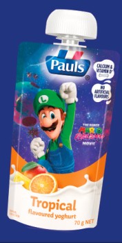 NEW-Pauls-Tropical-Flavoured-Yoghurt-Pouch-70g on sale